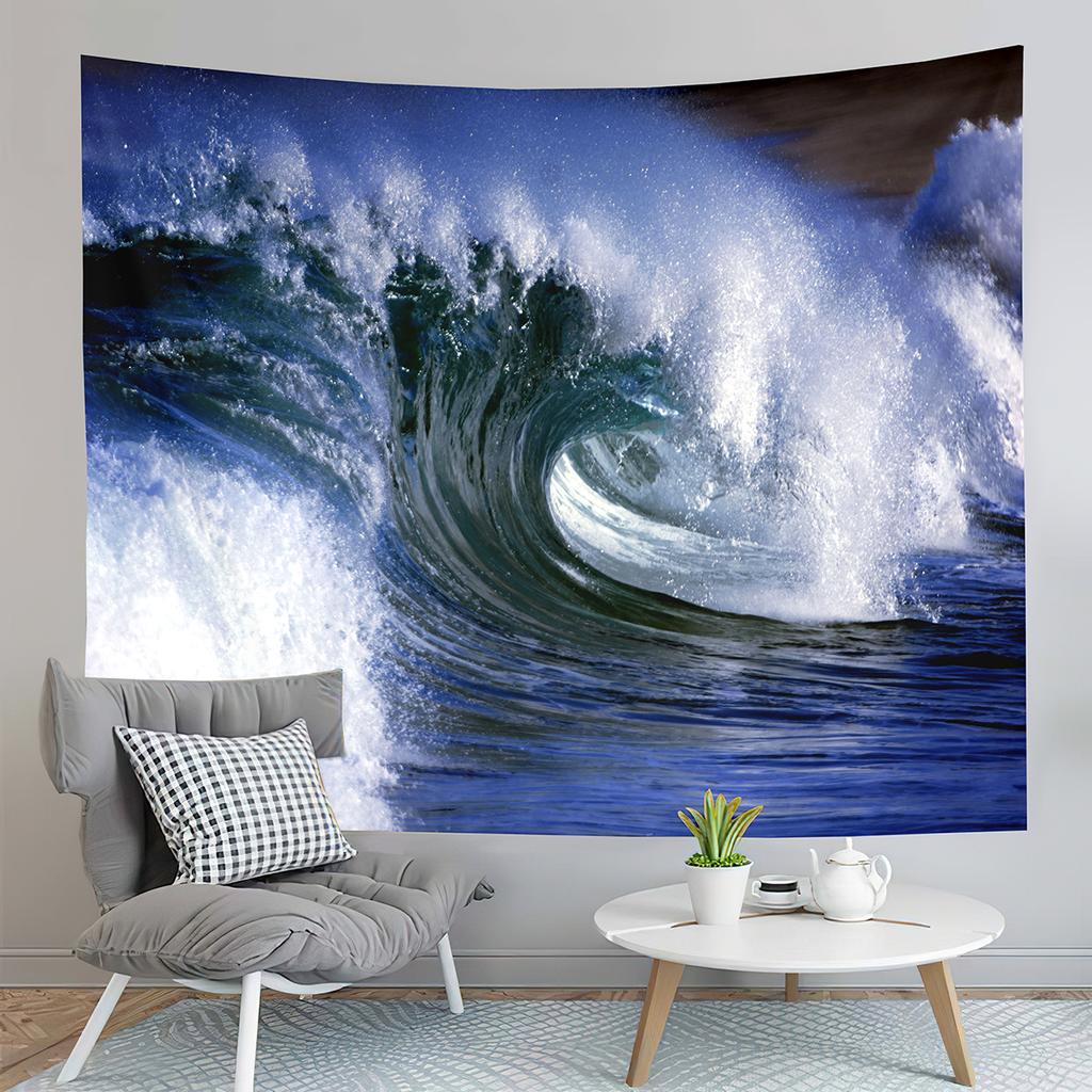 Ocean Wave Tapestry Surfing Wave Breaking Tapestry Natural Scenery Tapestry Wall Hanging Tapestries Art Living Room Bedroom Dorm