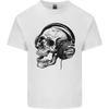 Skull Headphones Gothic Rock Music DJ Unisexs Light Cotton TShirt