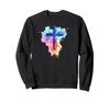 Colorful Religious Cross Sweatshirt for Church Christians
