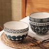 Keramik Reisschale Familienessen Suppe ansehnliches Set Geschenkbox Reisschale kreativ retro kleine Schale