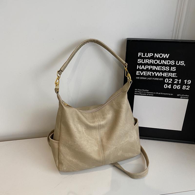 Large Capacity Tote Bag Women's Vintage Shoulder Crossbody Bag Underarm Bag