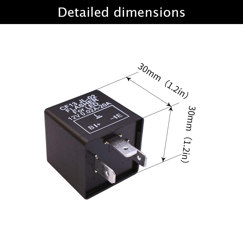 HUIQIAODS IC Turn Signal Relay for Motorcycles and Cars, Compatible