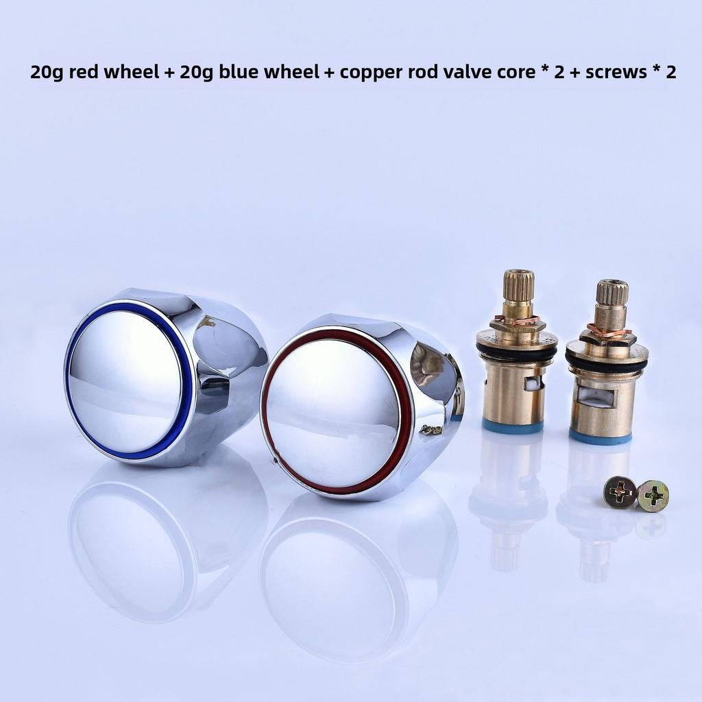 1pcs/2pcs Hot & Cold Tap Top Head Faucet Cover Chrome Plated Replacement Set Kitchen Bathroom Faucets Handle Plastic