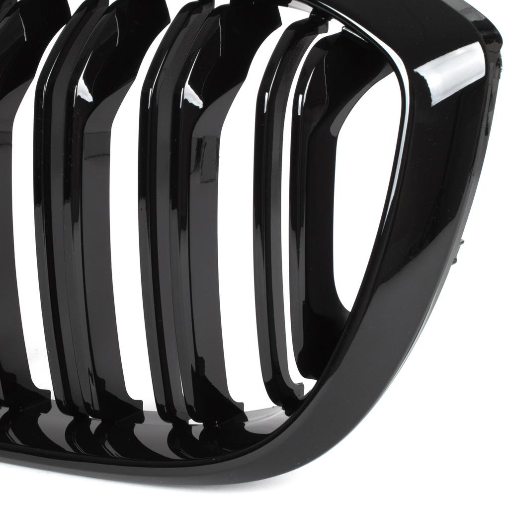 BMW X3 G01 2017- Grilles Between the Headlights (kidneys) Left + Right Set BLACK GLOSSY DOUBLE BAR