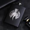 8 OZ Ounces Black Matte Metal Gift Stainless Steel Hip Flask Flagon Alcohol Bottle Whisky Vodka Laser Engraved LOGO Custom Made