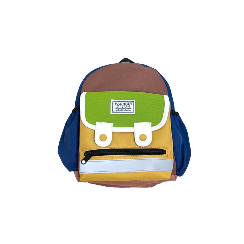 Modern Trendy Dual Color Letter Backpack For School Lightweight And Breathable Design