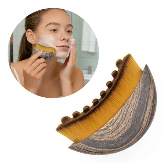 Hypoallergenic Facial Cleansing Brush with Soft Bristles Skin-friendly Makeup Brush Manual Lymph Drainage Massager for Contouring And Skin Care