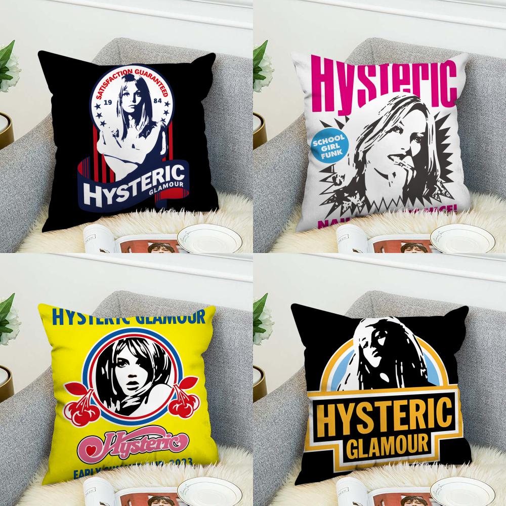 HHysteric Glamour Girl Pillow Case For Car Sofa Decorative Home Doublesided Print Plush Square Throw Pillow Cushion Cover