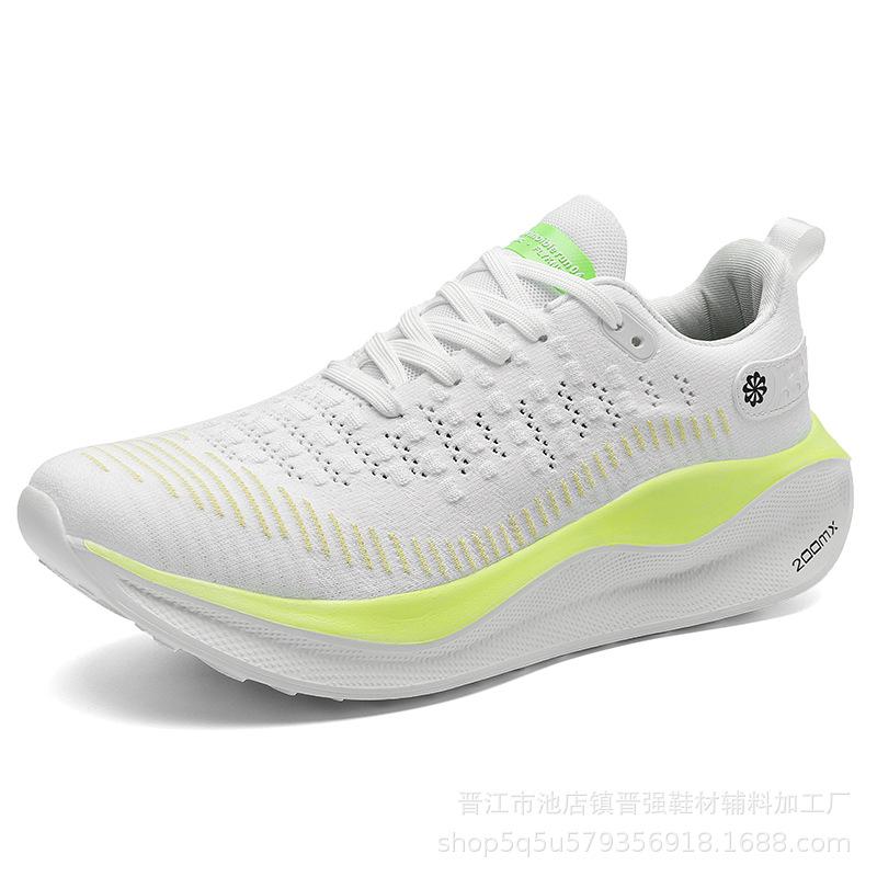 

2025 Flying weaving men s trendy versatile soft-soled running shoes fashionable new sports men s shoes non-slip and rebound casual trendy shoes 39