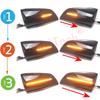 Dynamic Turn Signal LED Rearview Mirror Indicator Blinker Repeater Lamp for Volvo S40 Pre-facelift 2004-2007 V50 05-08 C70 06-09