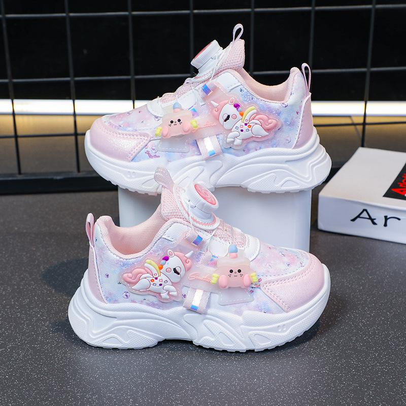 Children's sports shoes and girls' shoes 2025 spring and autumn new breathable running shoes fashionable versatile boys' dad shoes mesh shoes