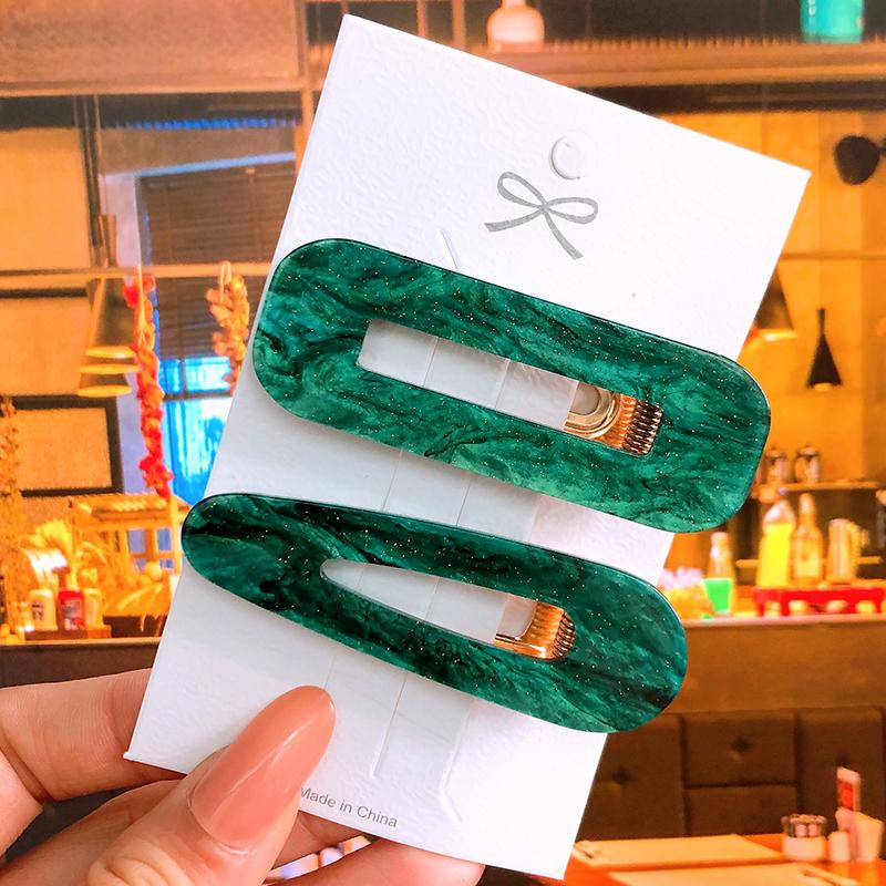 2pcs/ Set Korean Sequins Acetate Hair Clip Hairpins For Women Accessories Jewelry Femme Barrettes Hairgrip Girls Headwear