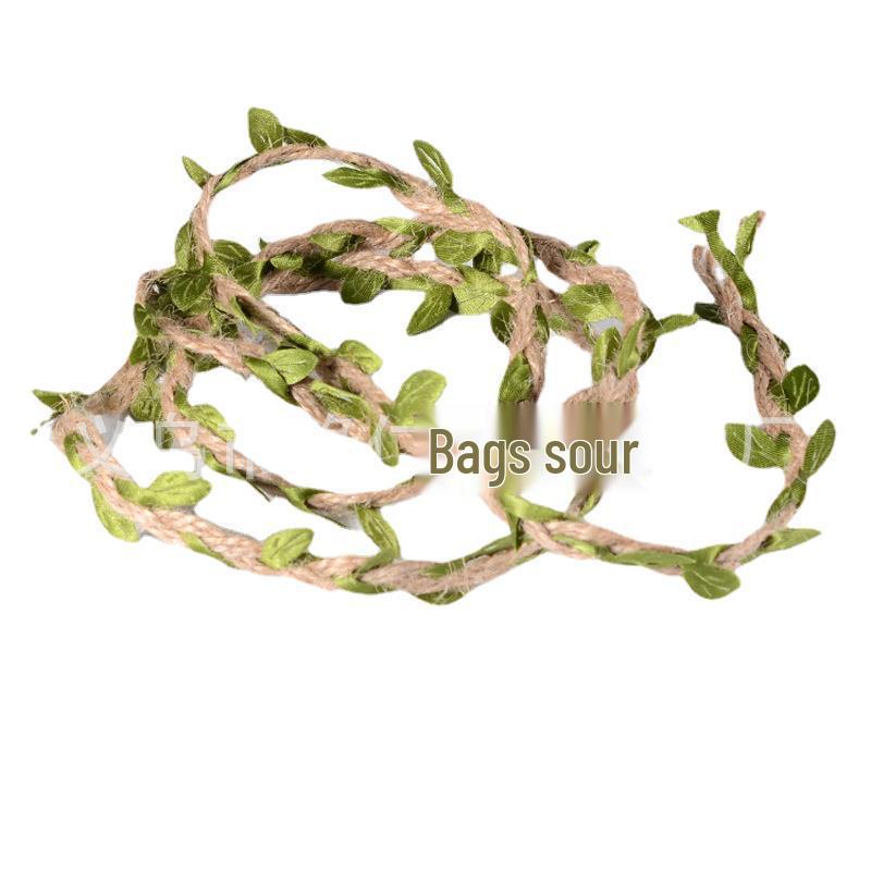 DIY Green Leaf Jute Rope Vine for Kindergarten Craft and Eco-Friendly Decor