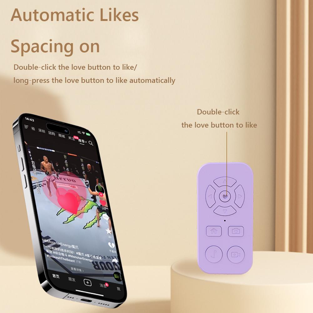 Smart Remote Bluetooth-Compatible Rechargeable Universal Remote Control Wireless Page Turner for Android iOS iPhone iPad Tik Tok