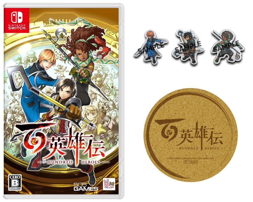 

Hundred Heroes Original cork coaster included reversible jacket included -Switch & [Bonus]