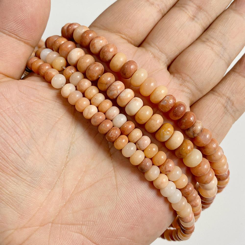 4X6/5X8MM Natural Crystal Stone Abacus Beads Loose Rondelle Spacers Bead Charm For Jewelry Making Bracelet Accessories Finding
