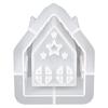 1/2/3/4Pcs Casting Mould House Candle Holder Mold Houses Casting Mould Silicone Mold Xmas Tabletop Decoration