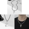 Minimalist Titanium Steel Pendant Necklace With Polished Finish For Unisex Fashion