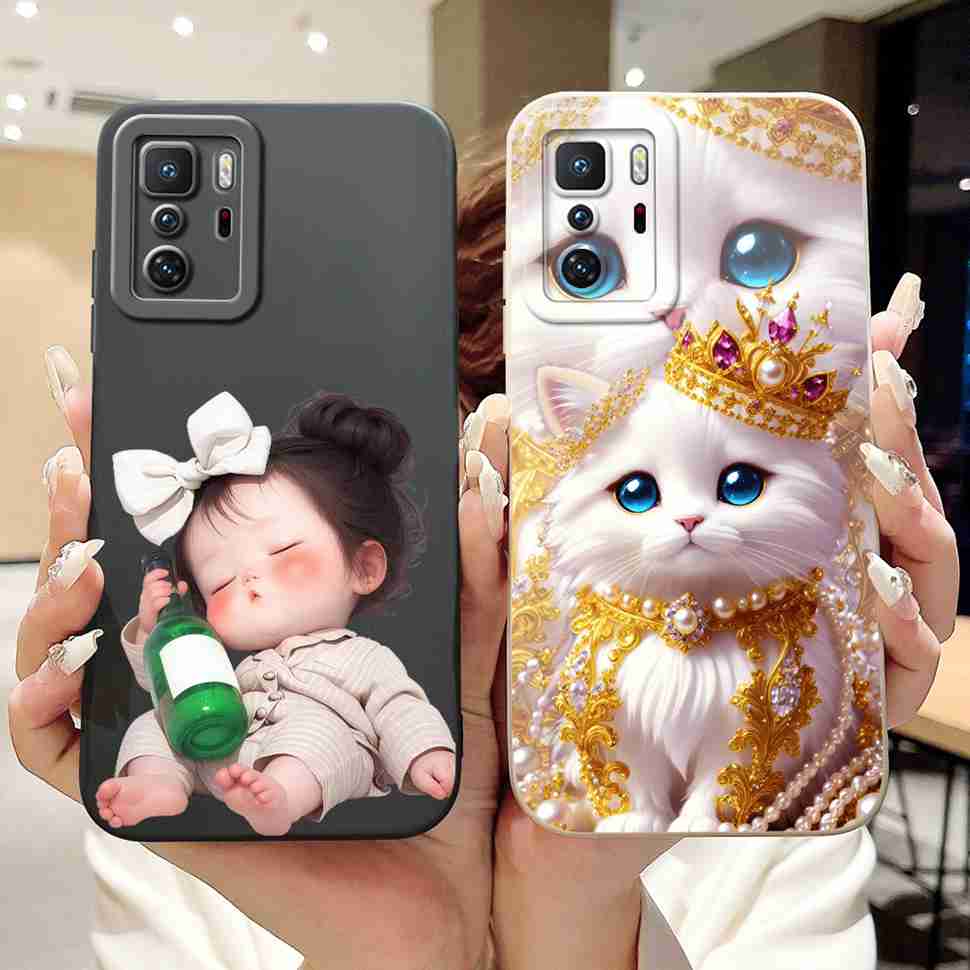 For  Xiaomi Redmi Note 10 Pro China Case Cute Cartoon Girl Cover Soft Silicone Phone Case For Xiaomi POCO X3 GT X3GT Full Bumper