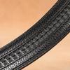 Men's Imitation Leather Belt with Automatic Alloy Buckle for Business Casual Wear