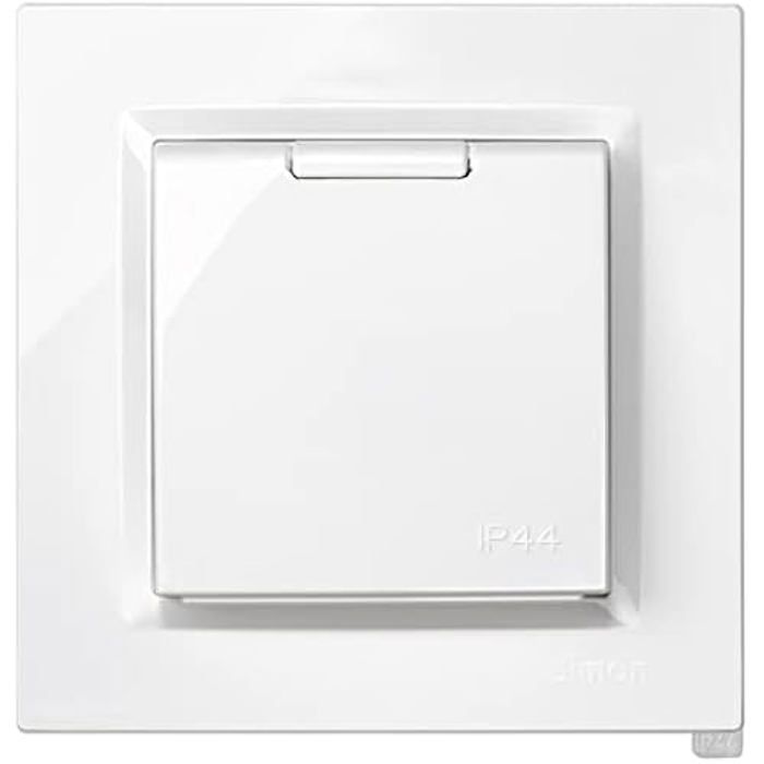 Prise murale - simon - simon 10 - schuko monobloc - ip44 - 250 v, 10 a - extérieur