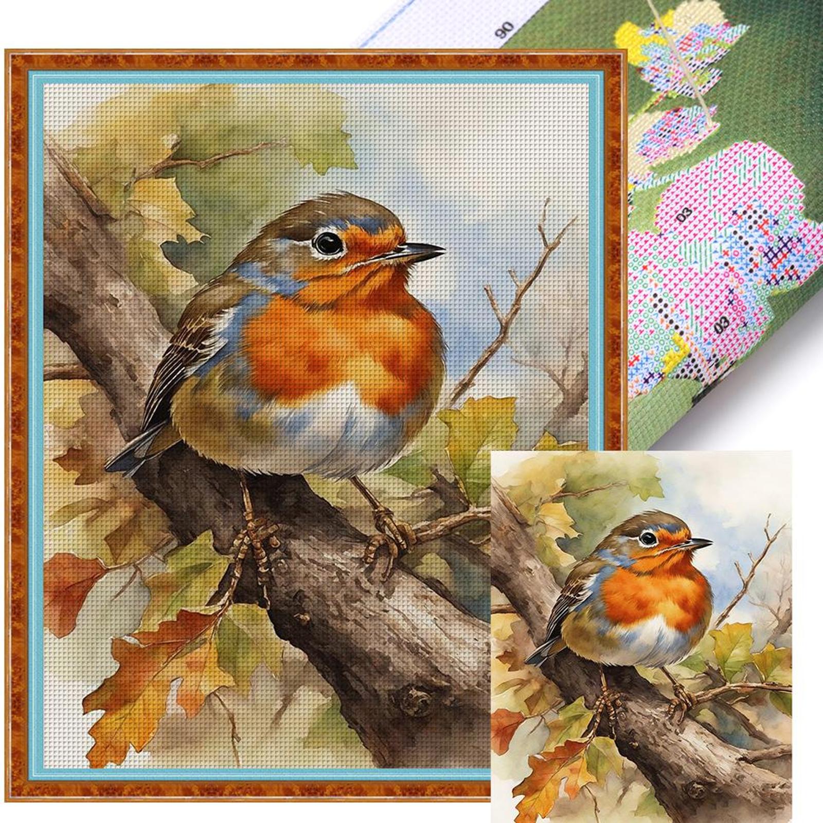 

Animal Printed Cross Stitch Kit DIY 11CT Embroidery Craft Set Home Wall Decor
