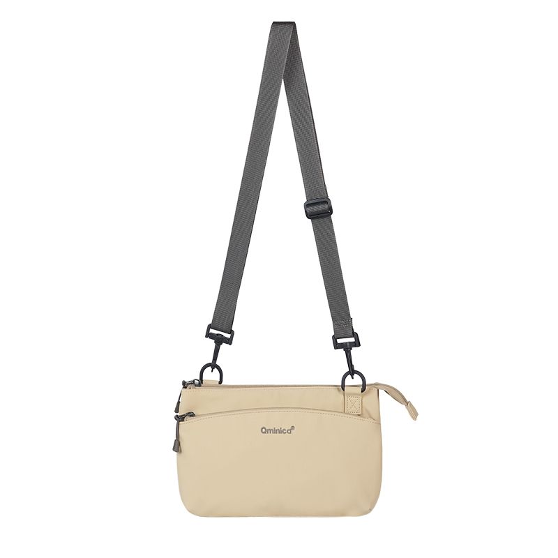 

Qminica Discovery Series Waterproof Commute Leisure Crossbody Multi-Compartment Lightweight Single Shoulder Multifunctional Envelope Package Beige