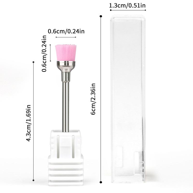 Nail Drill Bit Cleaning Brush Cleaner Electric Nail Files Milling Cutter Dust Remover Drill Accessories Nail Art Tool Polisher