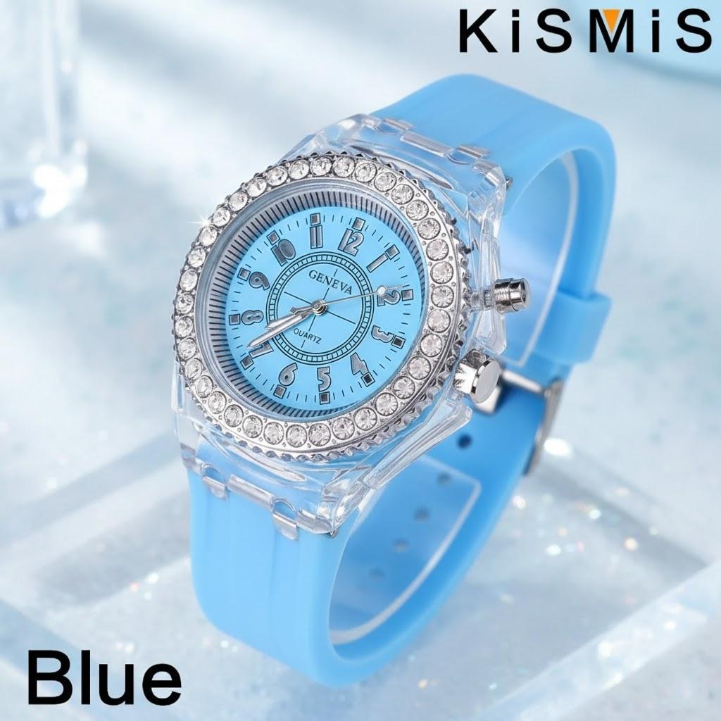 Trendy Luminous LED Quartz Watches for Men and Women Stylish Rhinestone Design Sports Watch for Couples Chic Practical Timepiece