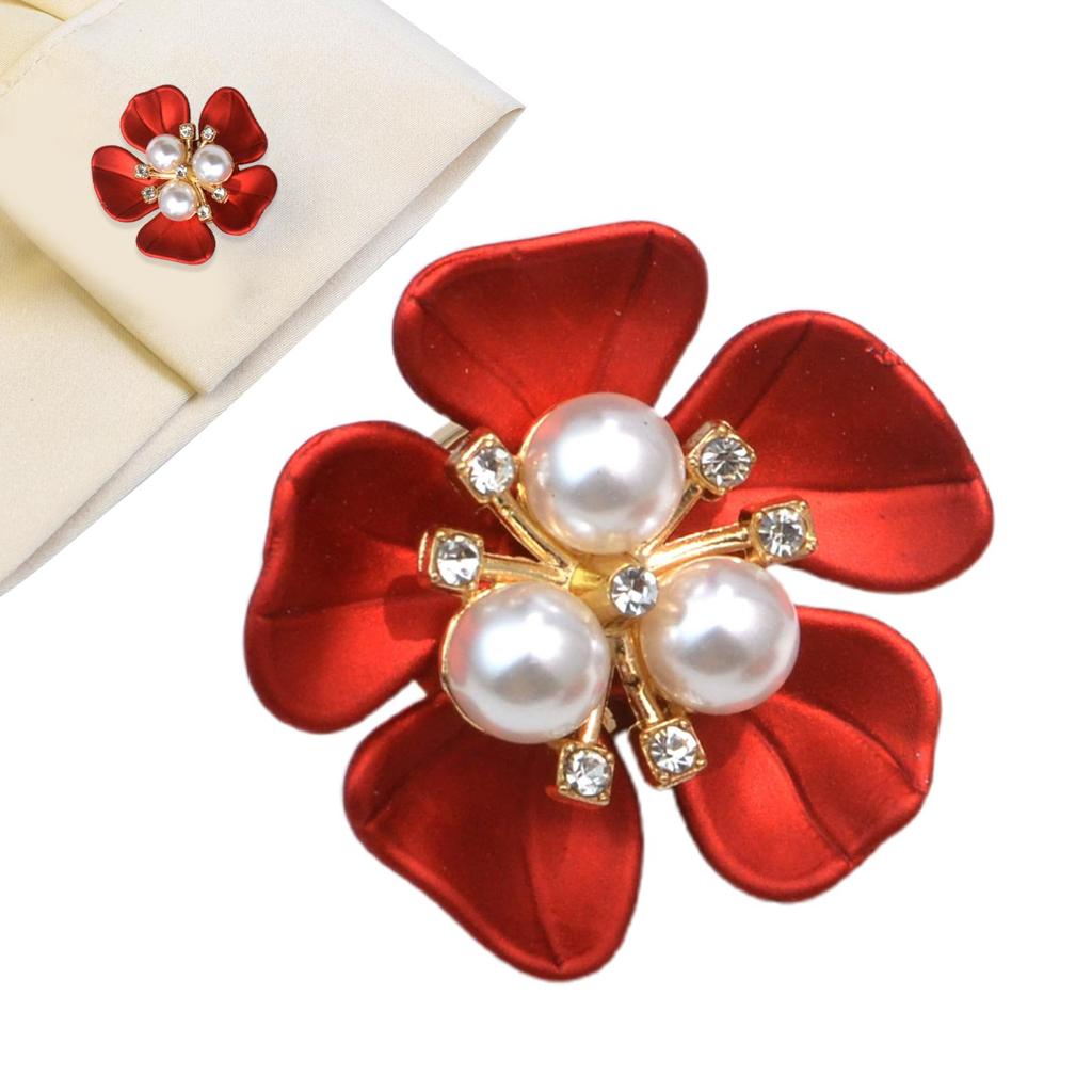 Rhinestone white bead cufflinks Crystal Flower Pearl Fashion Accessories Rhinestone Button Covers for Dress Tuxedo Blouses