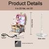 1pc, 2D, Flat, Rotating, Acrylic, Music Box Dancing Angel, Ballerina, Colorful, Desktop Decoration, Home Furnishings