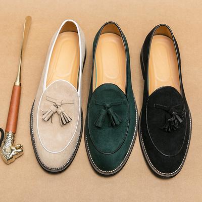 FashionFashion Pointed Toe Dress Shoes Men Loafers Leather Shoes for Men Formal Mariage Wedding Shoes Party Flats Club Shoes Elegantes