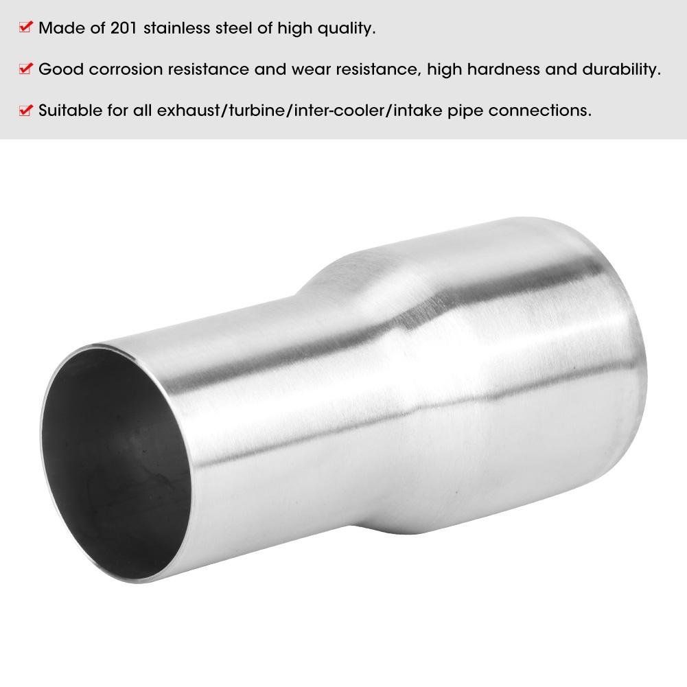 Stainless Steel Exhaust Pipe Connector Tube Adapter Reducer Modified Part