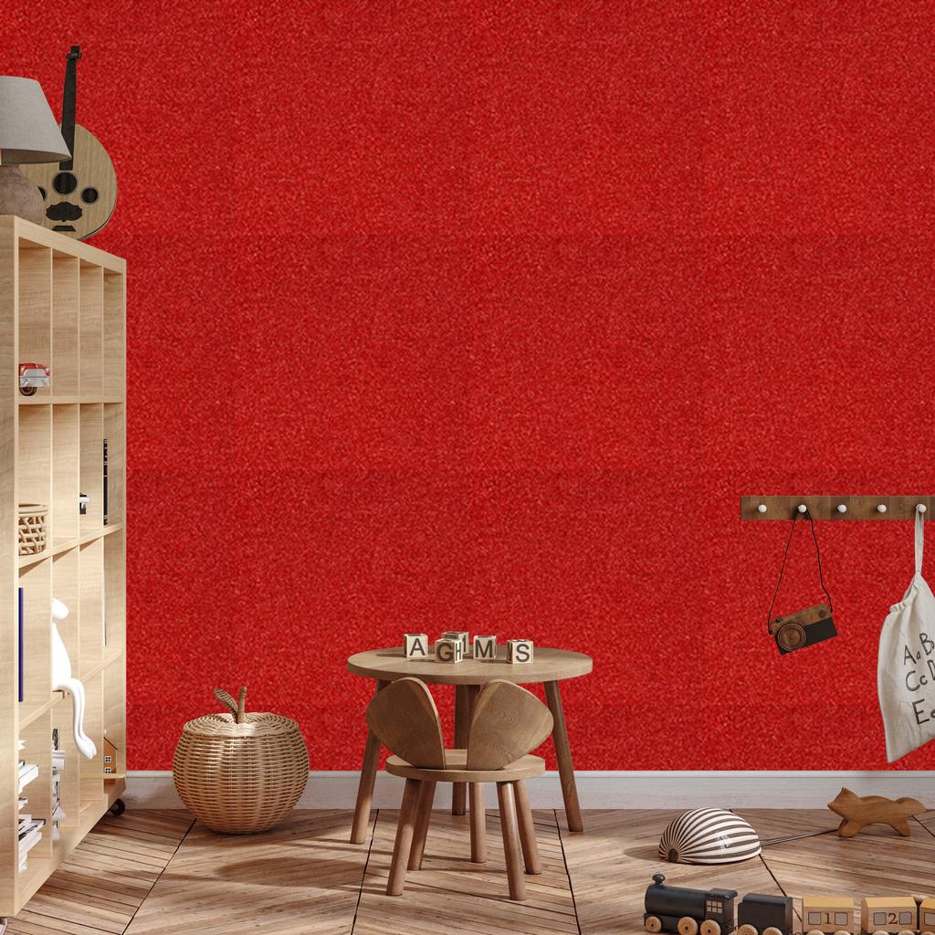 Glitter Red Wallpaper, Red Center for Living Room and Bedroom 50x1000