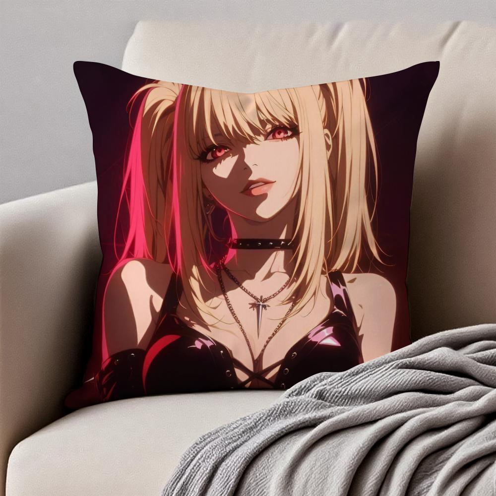 Smart Japanese Anime DDeath Note Cushion Cover Pillowcase Antidustmite Invisible Zipper Short Plush Sofa Cushion