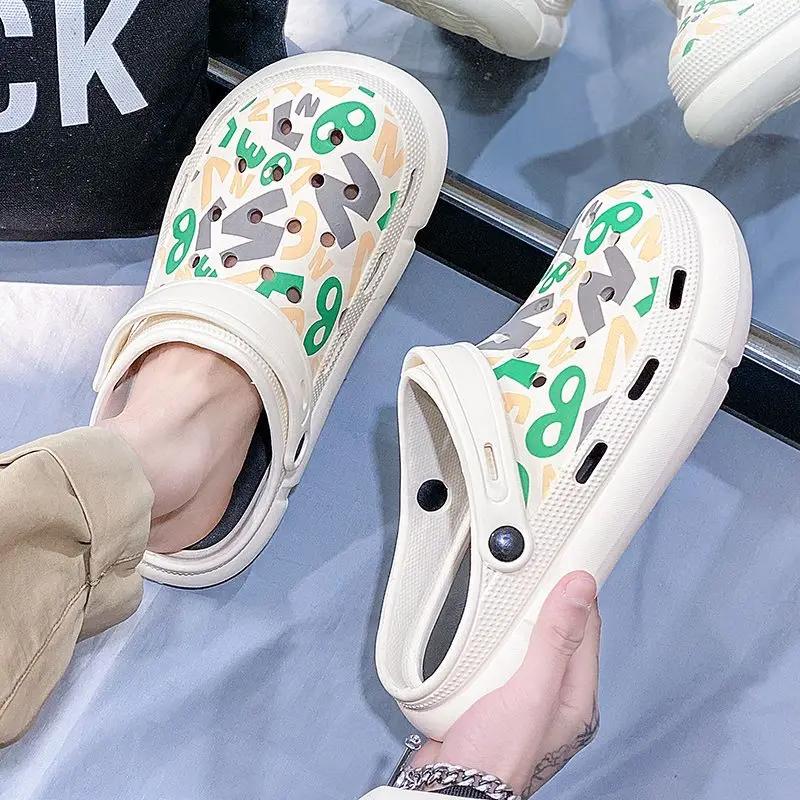 Strand Herren Pantoffel Haus Laufen im Haus Slides Plateau Innen Sommerverkauf Niedriger Preis Spaß Hohe Qualität Mode Y2k Herrenschuh