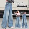 2026 Spring Girls' Children's Patchwork Denim Pants