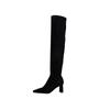 Women  Winter New Fashion Over The Knee Thigh High Boots Botas Mujer Suede Sock Shoes Stovepipe Stretch Sexy Long Boot 41 42
