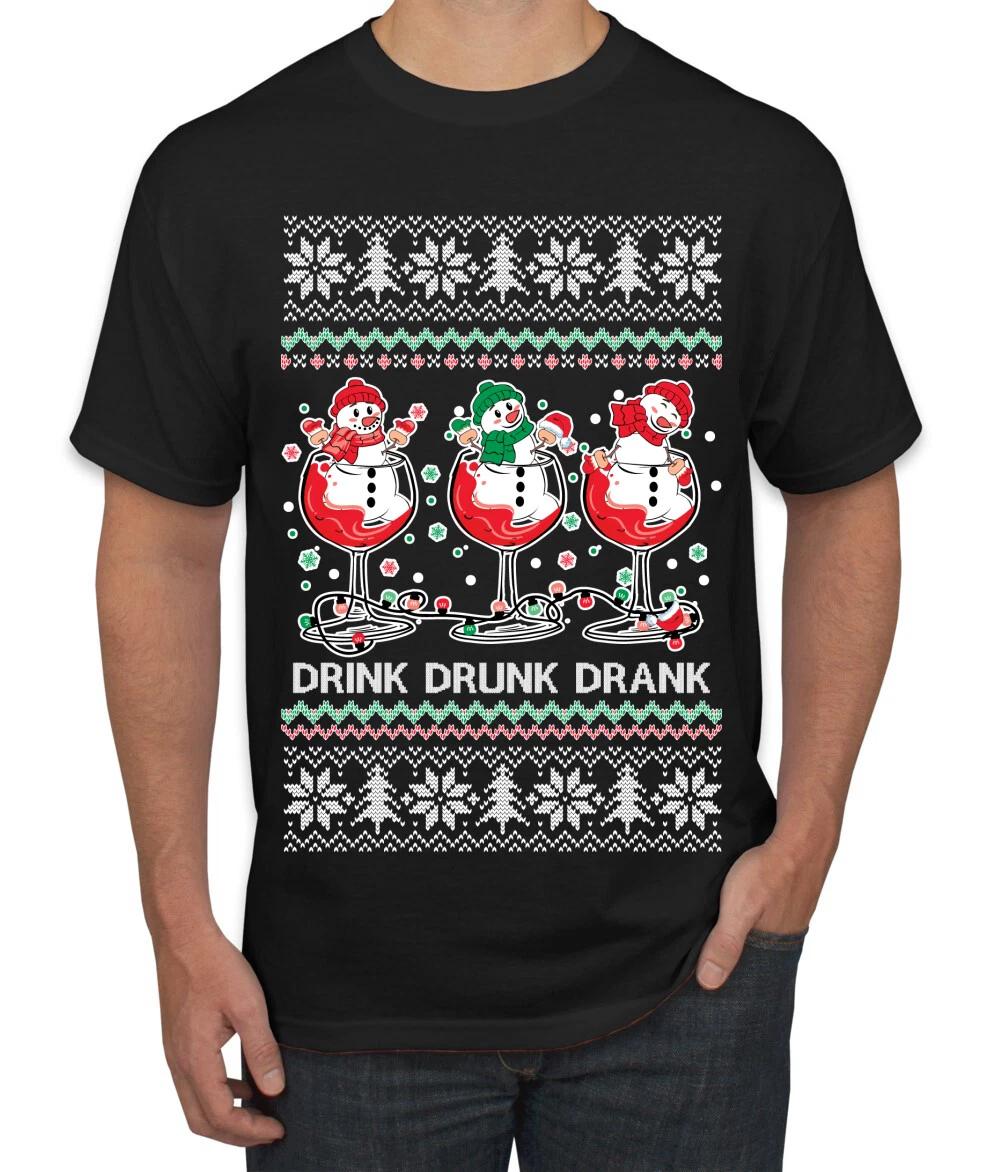 Holiday Spirits Drink Drank Drunk Snowmen Men T- Shirt S
