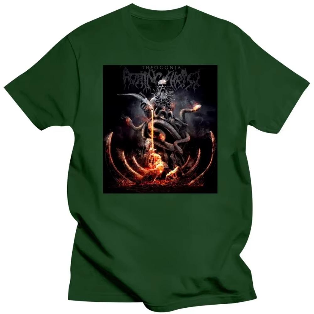 Harajuku Streetwear T Shirts Men's Metal Band Rotting Christ Nemecic Song Short Sleeve Tee Shirt Fashion T-shirt Men Cotton Tees