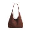 Korean Style Fashi Shoulder Bag Large Capacity Simple Suede Handle Bag for Women Comfortable and Versatile Texture Storage Bag