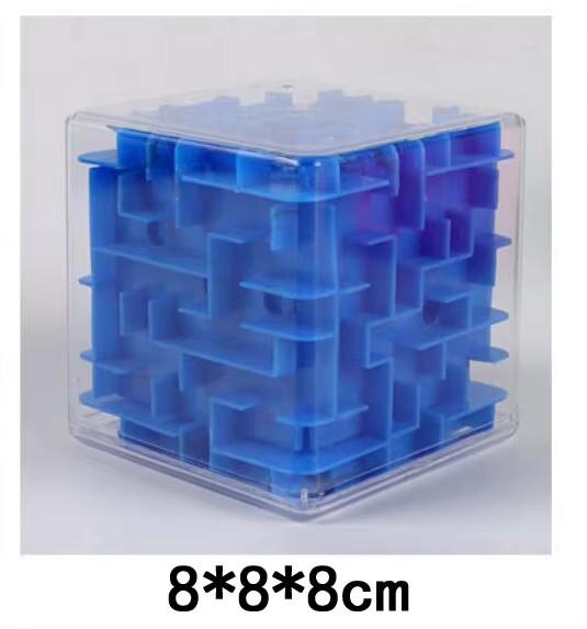 TOBEFU 3D Maze Magic Cube Transparent Six-sided Puzzle Speed Cube Rolling Ball Game Cubos Maze Toys for Children Educational