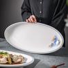 20-inch Oval White Porcelain Steaming Fish & Serving Platter