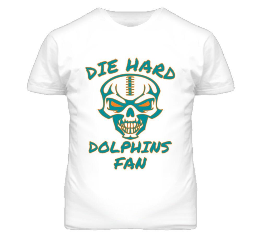 Die Hard Dolphins Fan Football T Shirt - Miami Dolphins Team Colors