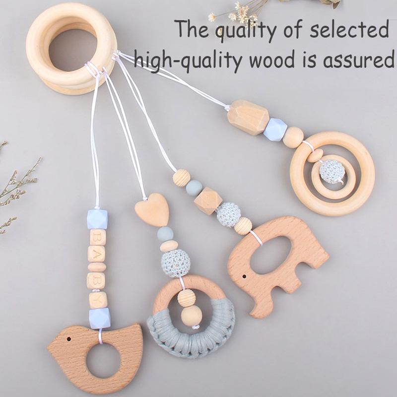 Buy 4Pcs Beech Fitness rack toys Ringing toy toys Pendant Tooth biting