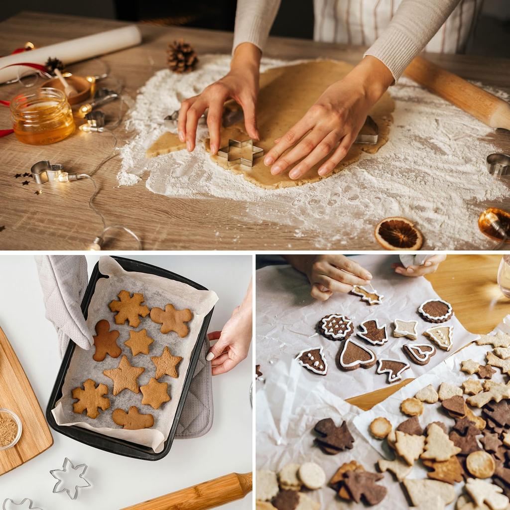 Uxcell Schneemann-Keksstempel-Set Verschiedene Edelstahl Perfekt für und Enthält Keksgebäck und (3 Stück) - Größen, Stahl, Weihnachten, Winter,