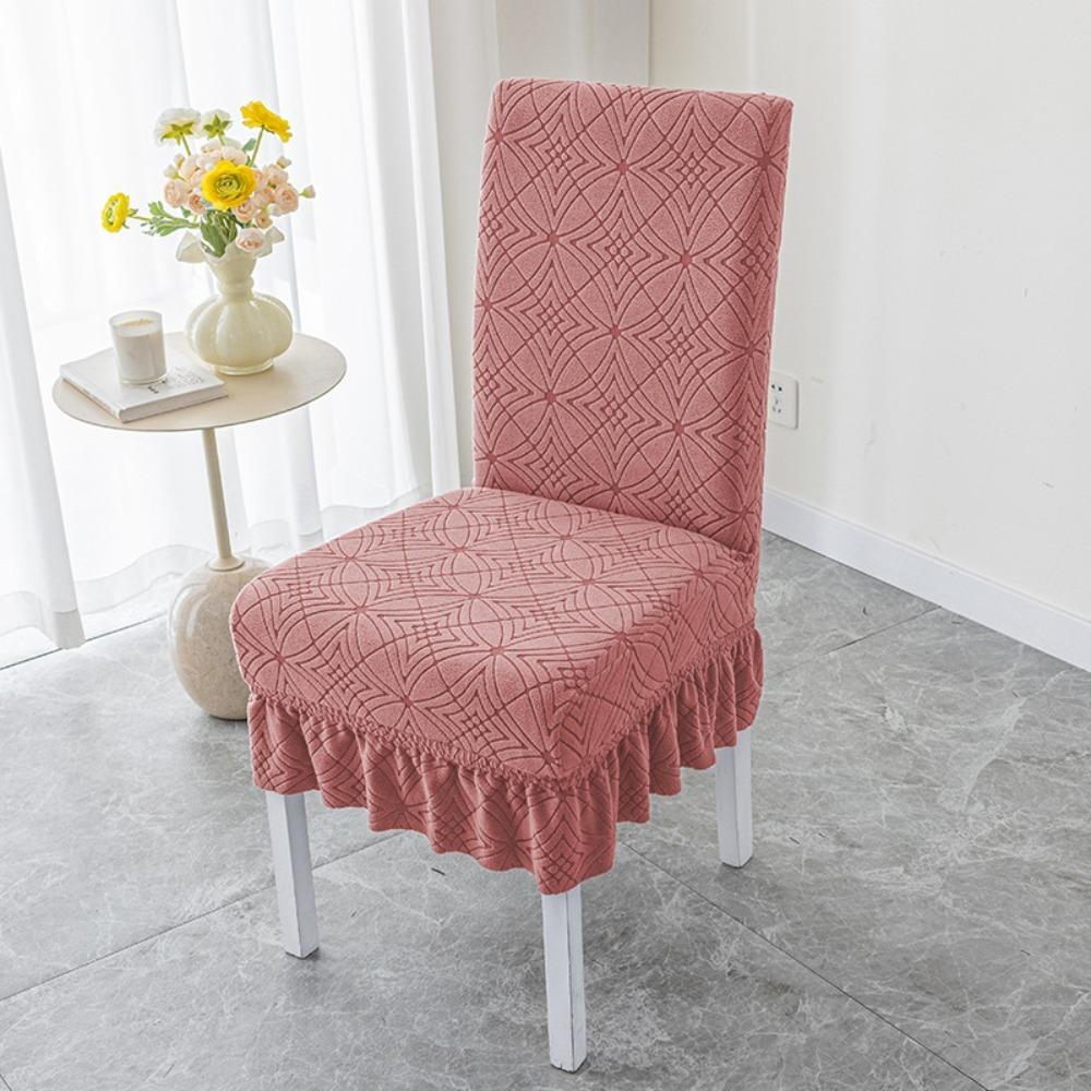 1PC Jacquard Plush Stool Slipcover Anti-Slip Skirt Chair Cover Seat Slipcover Living Home Decor