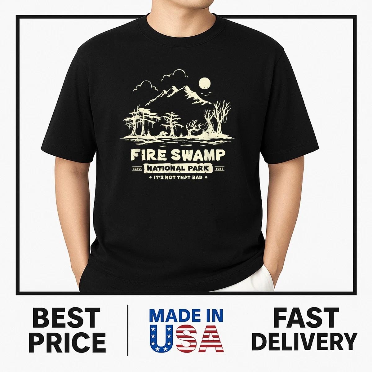 Vintage Fire Swamp National Park Camping Hiking Mountain T-Shirt BESTSELLER XXXL