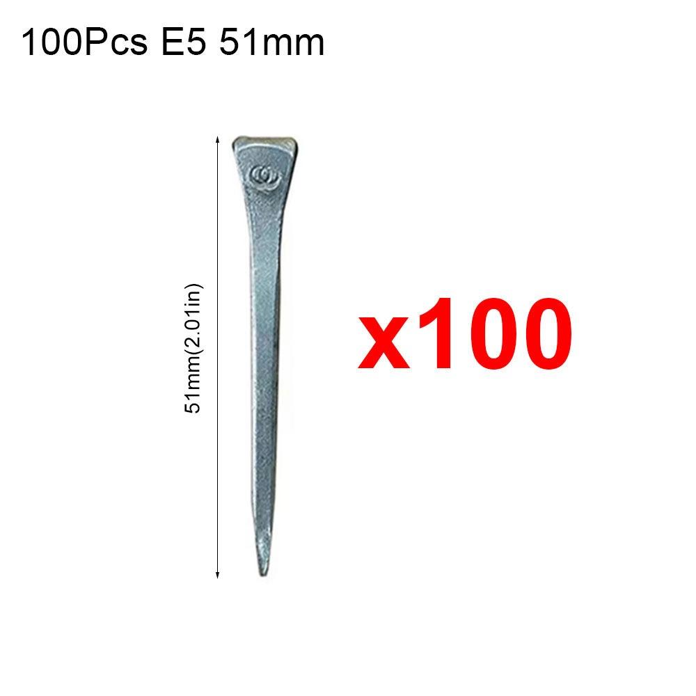 

100 шт. Стальные гвозди-подковники E2/E3/E4/E5/E6/E7/E8 Гвозди для копыт Гвозди для подков Принадлежности для верховой езды 100Pcs E5 51mm