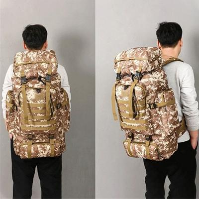 100L Multi-Color Large Capacity Travel Rucksack Outdoor Climbing Bag Waterproof Molle Camo Tactical Backpack Military Army Hiking Camping Backpack
